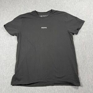 Vox Populi T Shirt Women M Black Nope Embroidered Chest Graphic Short Sleeve Tee